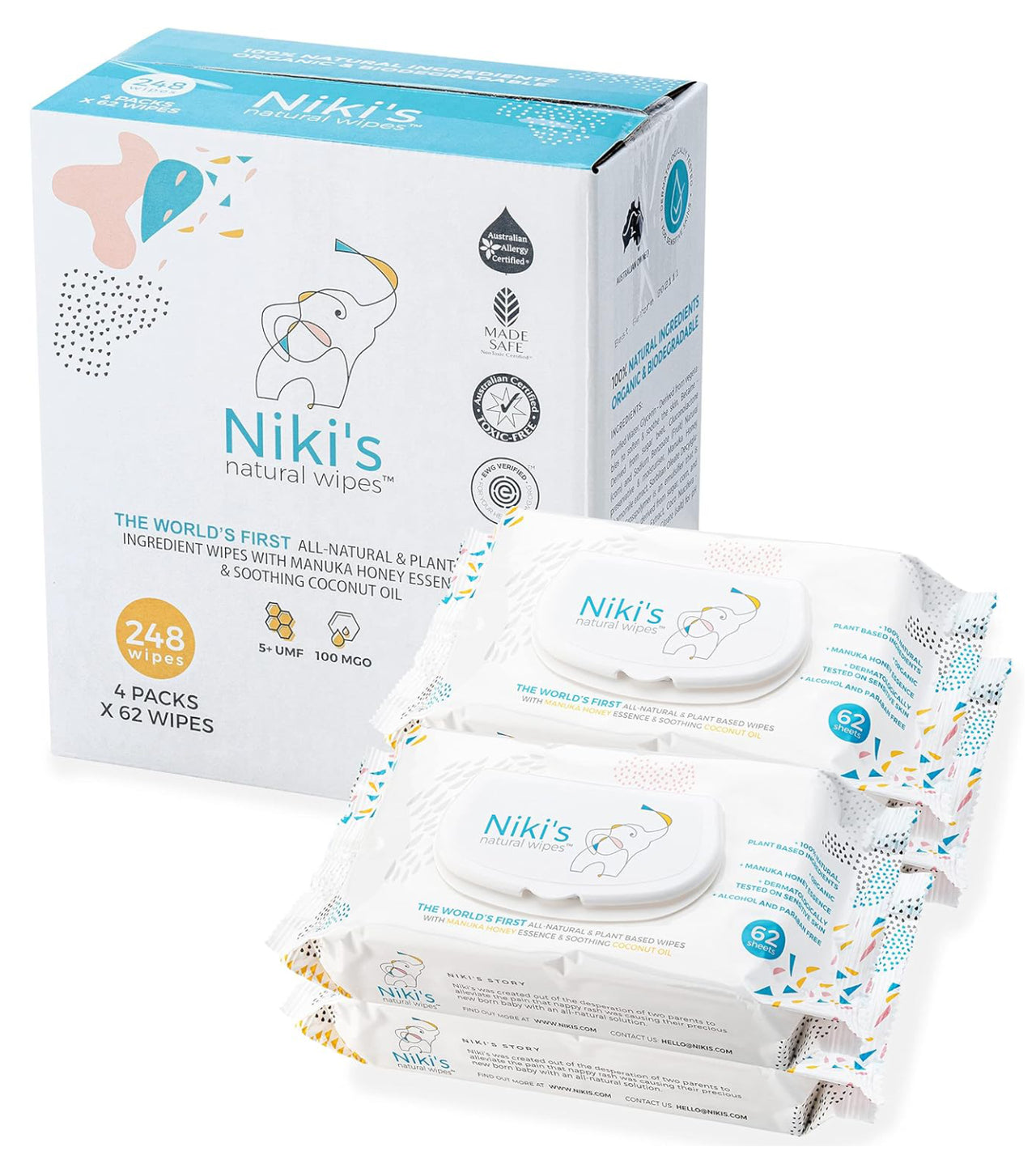 Niki’s Natural Baby Wipes – Gentle for Sensitive Skin