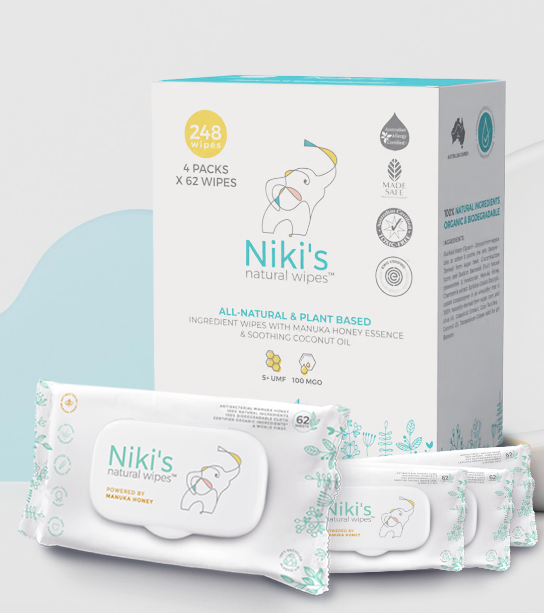 Niki’s Natural Baby Wipes – Gentle for Sensitive Skin